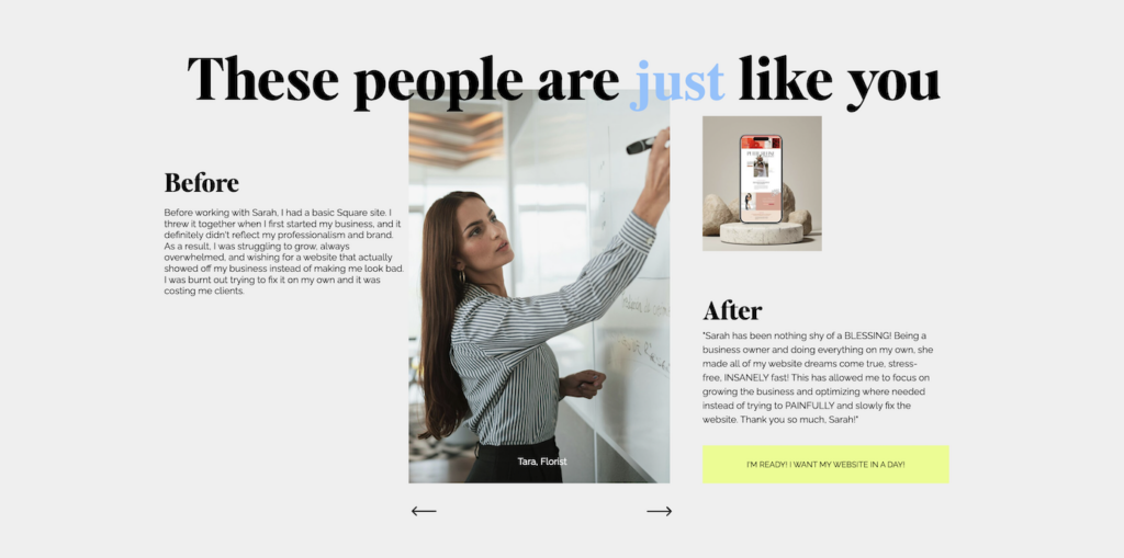 sales page design